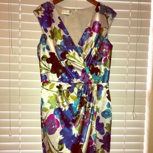 Floral Print Satin Feel Dress
